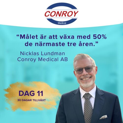 The smiling CEO of Conroy Medical, Nicklas Lundman, is quoted saying that they are working towards a 50% growth in the next three years.